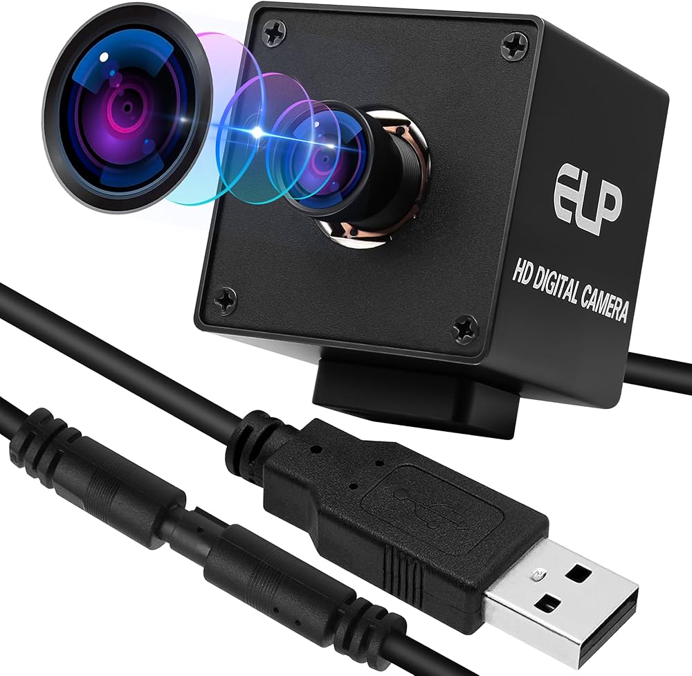 ELP カメラ 4K Usb ウェブカメラ ミニカメラ 広角 170度魚眼レンズ Webカメラ フルHD 2160P 30FPS カメラ カメラ Sony IMX317/UVCサポート/プラグアンドプレイ/無料ドライバー 動画配信 家庭 会議 ゲーム実況